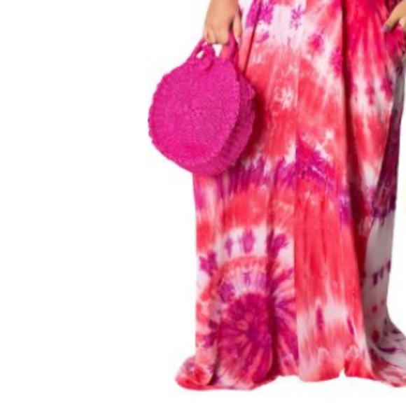 Pink Tie Dye Maxi Dress - Picture 2 of 4
